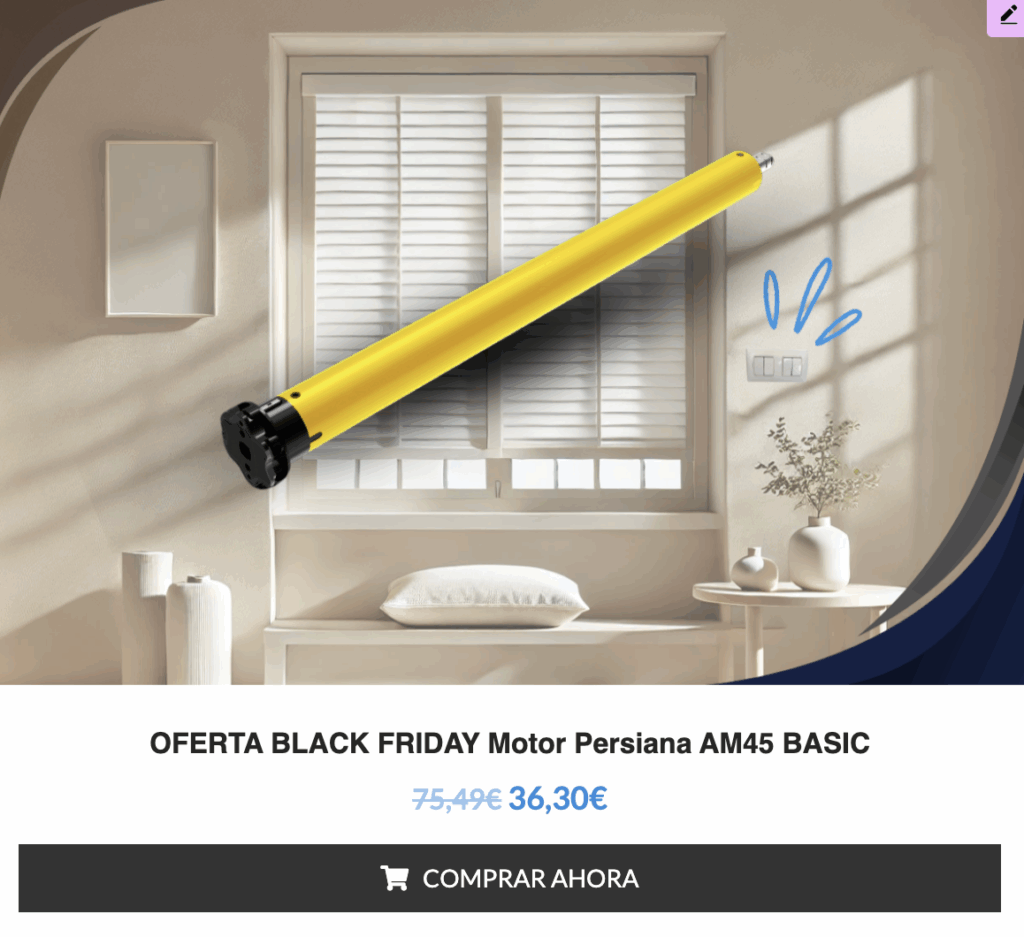 oferta black friday motor persiana AM45 basic
